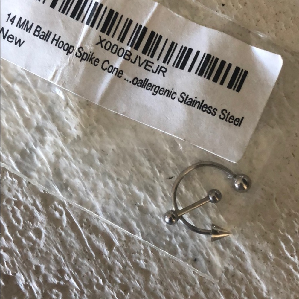 Rod and hoop earrings